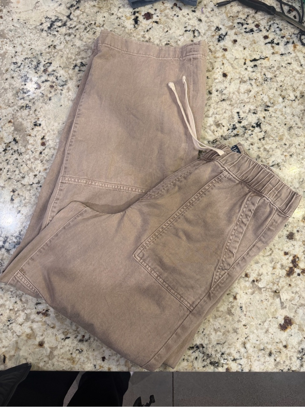 GAP Wide leg utility jeans in Mushroom Brown